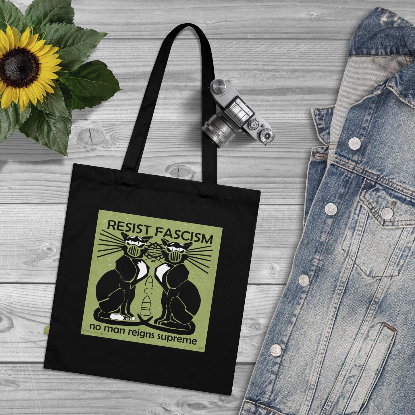 Resistance Cats Organic Cotton Tote Bag