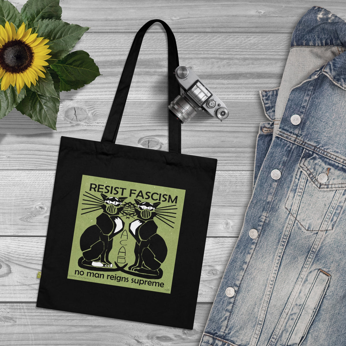 Resistance Cats Organic Cotton Tote Bag