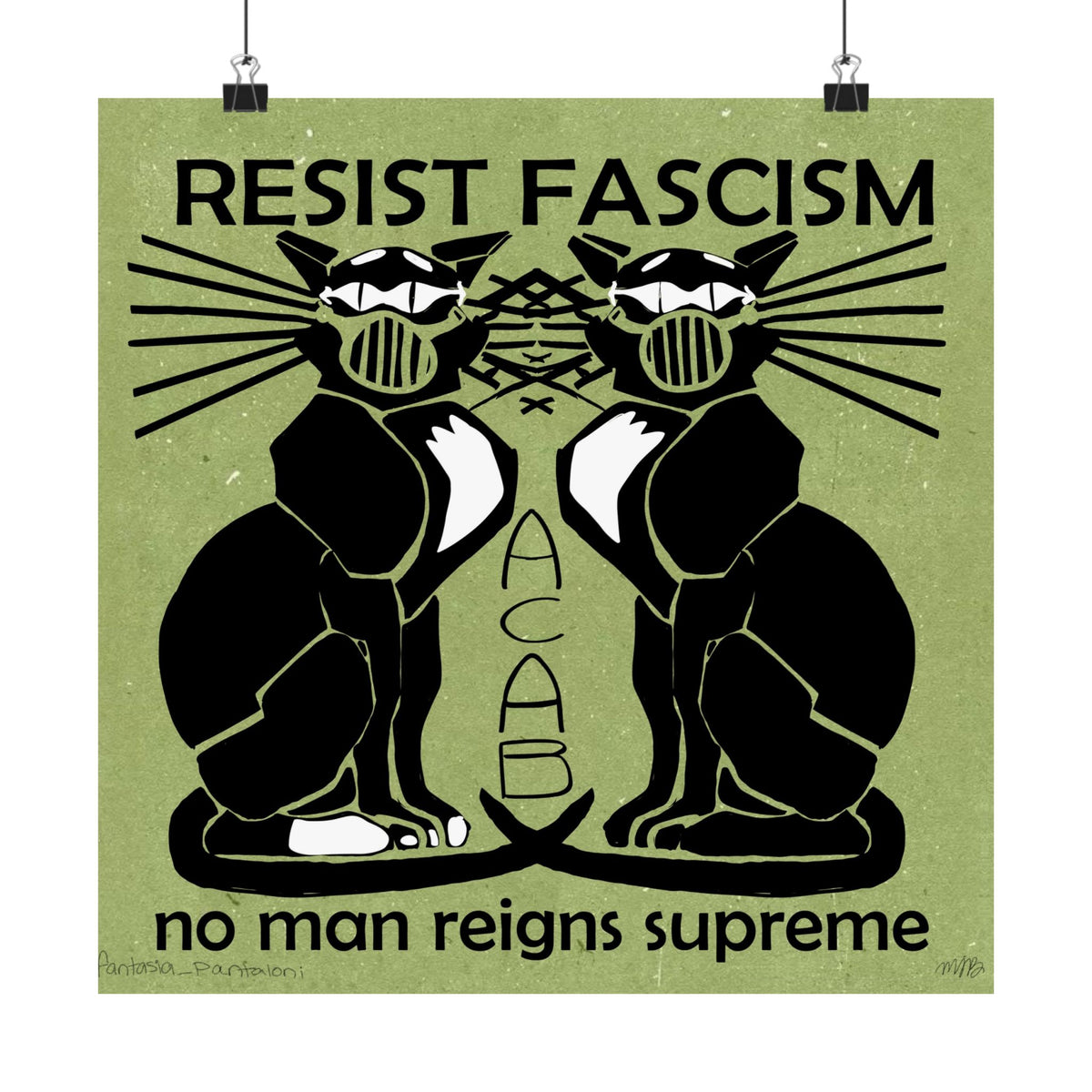 Resistance Cats Print 14x14