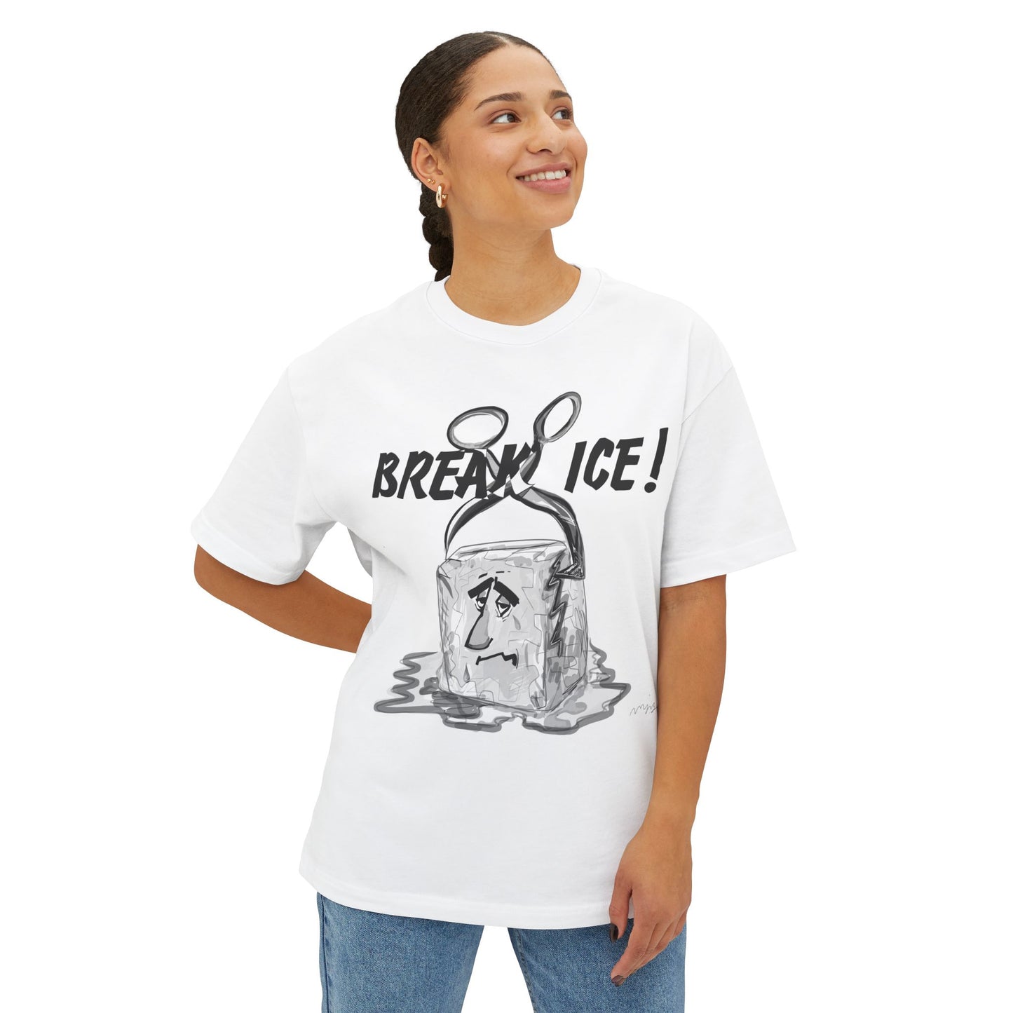 BREAK ICE! Unisex Oversized Boxy Tee