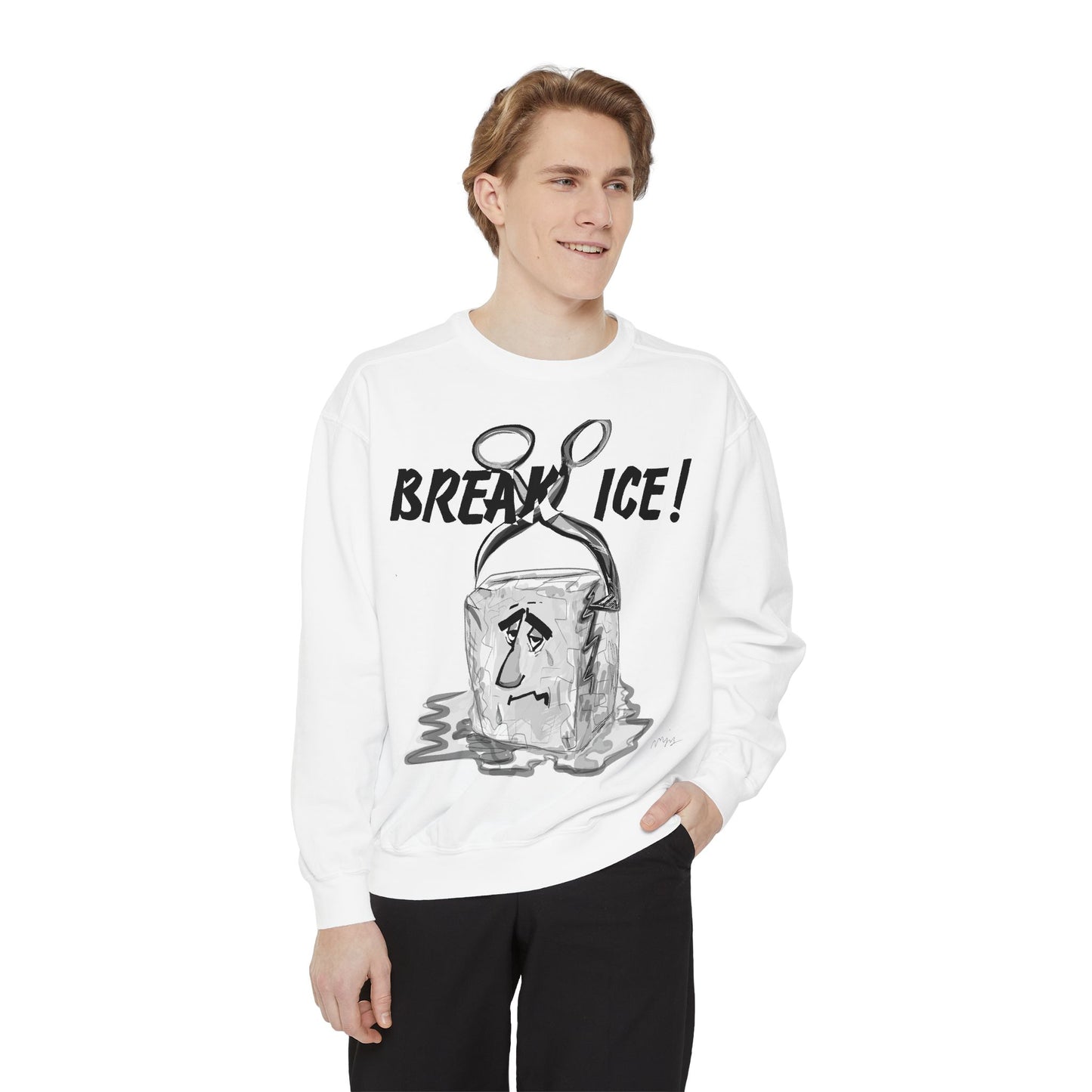 BREAK ICE! Garment-Dyed Sweatshirt