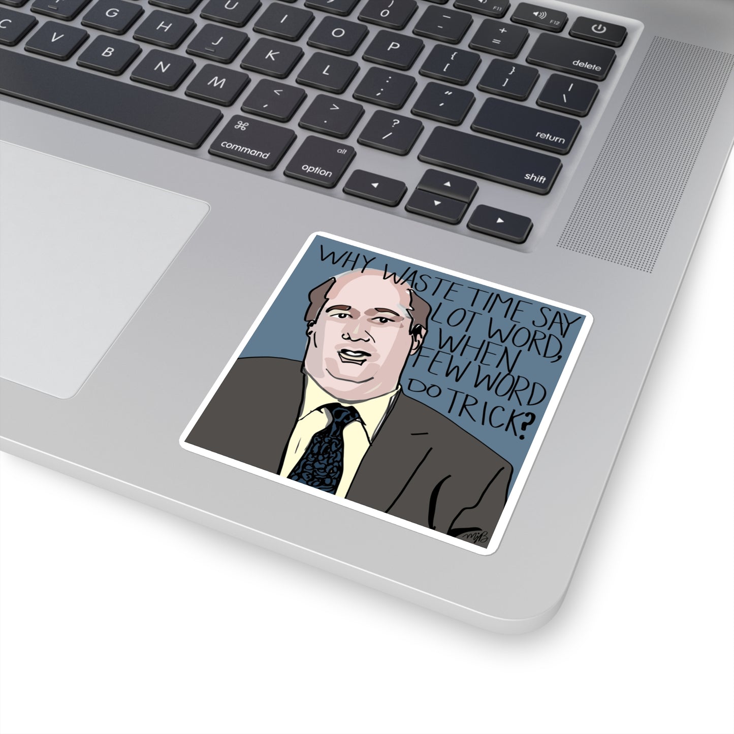 Kevin of Few Word Sticker 3x3