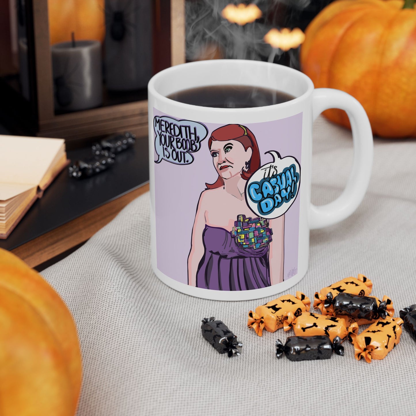 Meredith, Your Boob Is Out. Ceramic Mug
