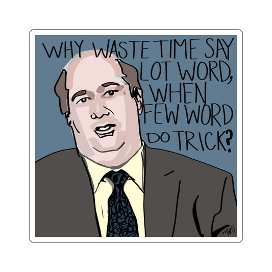 Kevin of Few Word Sticker 3x3